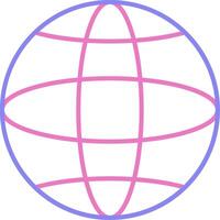 Global Linear Two Colour Icon vector