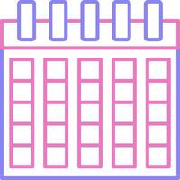 Schedule Linear Two Colour Icon vector
