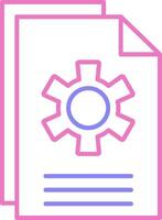 Document Linear Two Colour Icon vector