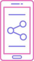 Share Linear Two Colour Icon vector