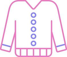 Sweater Linear Two Colour Icon vector