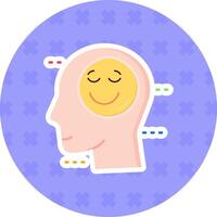 Happiness Flat Sticker Icon vector