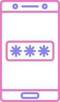 Password Linear Two Colour Icon vector
