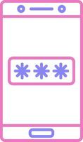 Password Linear Two Colour Icon vector