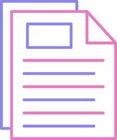Document Linear Two Colour Icon vector