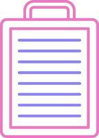 Clipboard Linear Two Colour Icon vector