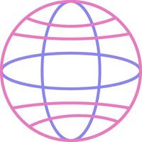 Globe Linear Two Colour Icon vector