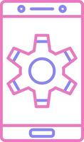 Setting Linear Two Colour Icon vector