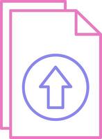 Upload Linear Two Colour Icon vector