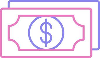 Money Linear Two Colour Icon vector