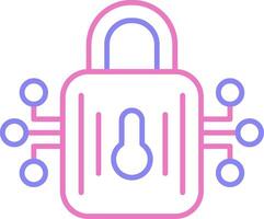 Secured Connection Linear Two Colour Icon vector