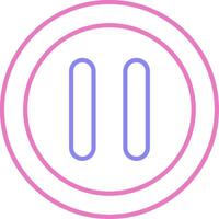 Pause Linear Two Colour Icon vector