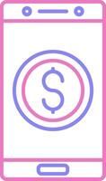 Currency Linear Two Colour Icon vector