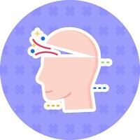 Open mind Flat Sticker Icon vector