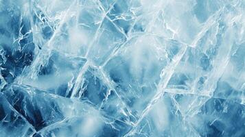 AI generated Ice texture cracks surface, abstract winter background photo