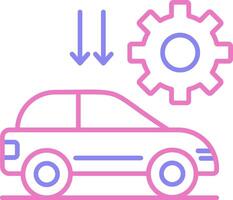 Car Settting Linear Two Colour Icon vector