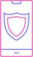 Shield Linear Two Colour Icon vector