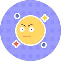 Embarrassed Flat Sticker Icon vector