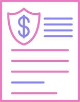Insurance Linear Two Colour Icon vector