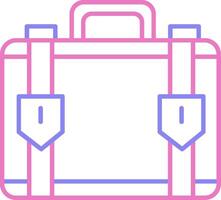 Suitcase Linear Two Colour Icon vector