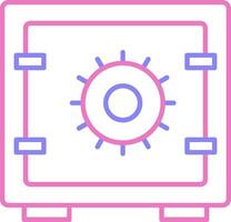 Safe Box Linear Two Colour Icon vector