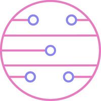 Mars Linear Two Colour Icon vector