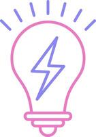 Light Bulb Linear Two Colour Icon vector