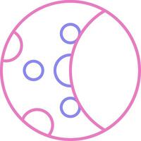 Moon Phase Linear Two Colour Icon vector