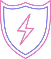 Shield Linear Two Colour Icon vector