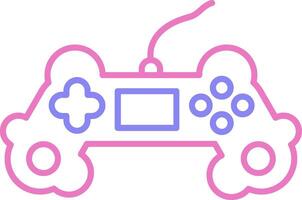 Game Controller Linear Two Colour Icon vector