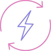 Recycle Linear Two Colour Icon vector