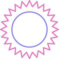 Sun Linear Two Colour Icon vector
