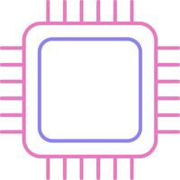 CPU Linear Two Colour Icon vector
