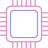 CPU Linear Two Colour Icon vector