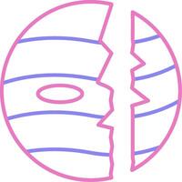 Destroyed Linear Two Colour Icon vector
