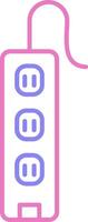 Power Strip Linear Two Colour Icon vector