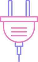 Power Plug Linear Two Colour Icon vector