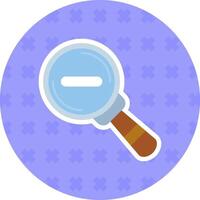 Zoom out Flat Sticker Icon vector