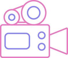 Video Camera Linear Two Colour Icon vector