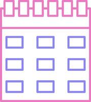 Calendar Linear Two Colour Icon vector