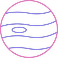 Planet Linear Two Colour Icon vector