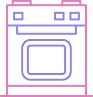 Electric Stove Linear Two Colour Icon vector