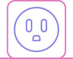 Power Socket Linear Two Colour Icon vector