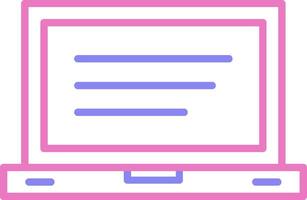 Laptop Linear Two Colour Icon vector