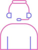 Headset Linear Two Colour Icon vector
