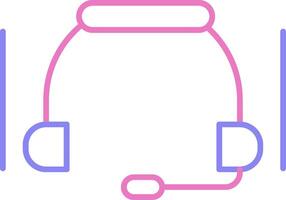 Headset Linear Two Colour Icon vector