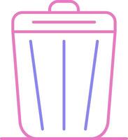 Trash Linear Two Colour Icon vector