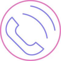 Phone Call Linear Two Colour Icon vector