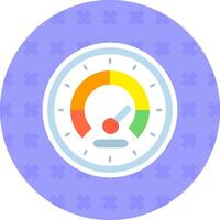 Speedometer Flat Sticker Icon vector