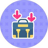 Career path Flat Sticker Icon vector